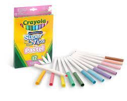 ROTULADOR CRAYOLA FINO SUPER TIPS 12 COLORES PASTEL