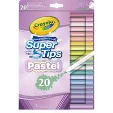 ROTULADOR CRAYOLA FINO SUPER TIPS 20 COLORES PASTEL