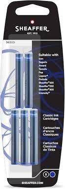 CARTUCHO TINTA PLUMA (6) SHEAFFER CLASICA AZUL