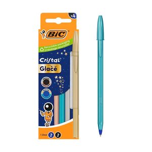 BLISTER 4 BIC CRISTAL GLACE 4 COLORES SURTIDOS