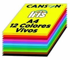 CARTULINA A/4 IRIS GUARRO 185 GRS 120HJS COLORES VIVOS