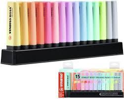 SUBRAYADOR STABILO BOSS PASTEL (SET 15+BASE)