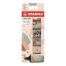 SUBRAYADOR STABILO BOSS MINI NATURE PACK 6 COLORES