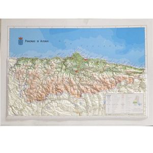 MAPA RELIEVE ASTURIAS TROQUEL PLASTICO - MEDIDAS 45 X 31 CM. PICU URIELLU