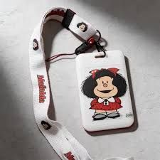 LANYARD + PORTATARJETAS RIGIDO ROJO MAFALDA FUNKY GIFT