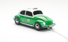RATON C/CABLE VW BEETLE TAXI VERDE