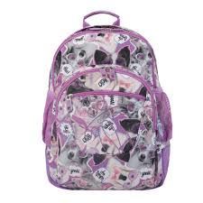 MOCHILA C/REFUERZOS CRAYOLES PERROS LILA TOTTO