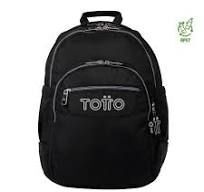 MOCHILA RAYOL CON REFUERZOS NEGRA TOTTO