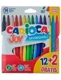 ROTULADORES CARIOCA JOY 12+2 COLORES