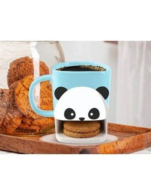 TAZA PORTAGALLETAS CERAMICA PANDA ITOTAL