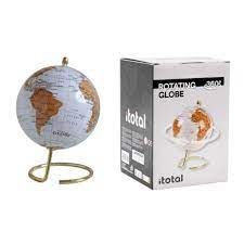 MINI GLOBO TERRAQUEO GIRATORIO AZUL ITOTAL