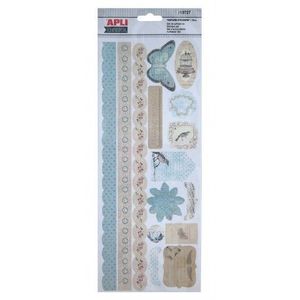 SET ADHESIVOS 15UNI NATURE APLI SCRAPBOOKING