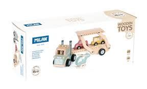 JUEGO DE MADERA TRAILER C/COCHES MILAN
