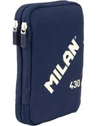 PLUMIER BLANDO 2 PISOS C/CONTENIDO AZUL 430 MILAN