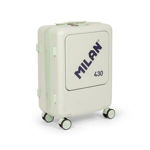 MALETA CABINA 55CMS RIGIDA 4 RUEDAS VERDE MILAN