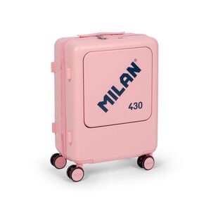 MALETA CABINA 55CMS RIGIDA 4 RUEDAS ROSA MILAN