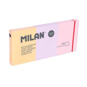 NOTAS ADHESIVAS 50X38MM (100X3COLORES)  PASTEL MILAN