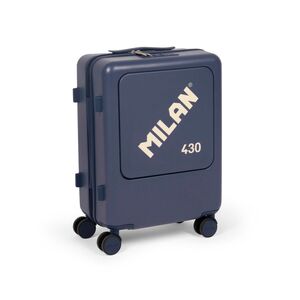 MALETA CABINA 55CMS RIGIDA 4 RUEDAS AZUL MILAN