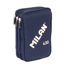 PLUMIER 3 PISOS C/CONTENIDO MILAN 430 AZUL