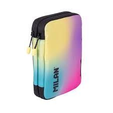 PLUMIER 2 PISOS C/CONTENIDO SUNSET NEGRO MILAN