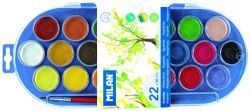 ESTUCHE PLASTICO 22 PASTILLAS ACUARELAS MILAN