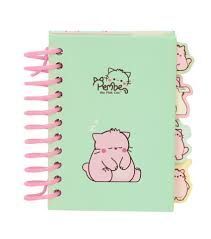BLOC NOTAS A/87 80HJS C/SEPARADORES PEMBE THE PINK CAT SAFTA