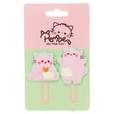 PACK 2 CLIPS PEMBE THE PINK CAT SAFTA