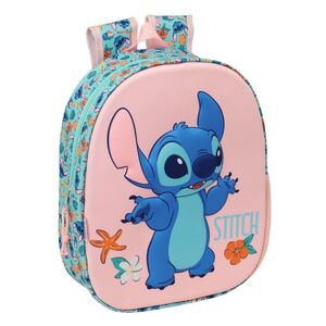 MOCHILA GUARDERIA 3D STITCH 33X27 SAFTA