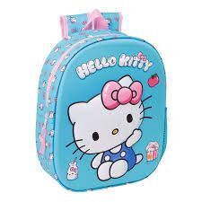 MOCHILA GUARDERIA 3D HELLO KITTY SAFTA