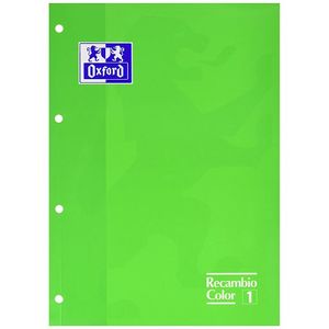 RECAMBIO COLOR OXFORD A/4 80HJS 90GRS5X5 VERDE MANZANA