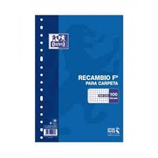 RECAMBIO A/4 MULTITALADRO 90GRS OXFORD