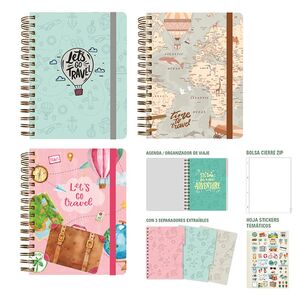 BLOC A/5 WIRE-O CUADERNO DE VIAJE MAPA SENFORT