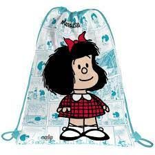 MOCHILA SACO PLANO MAFALDA 23 VIÑETAS GRAFOPLAS