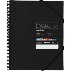 CARPETA FUNDAS 40 MAXIPLAS ILIKE3 NEGRO GRAFOPLAS