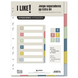 SEPARADORES A4 6 POSICIONES POLIPRO ILIKE3 GRAFOPLAS