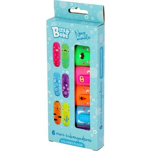 CAJA 6 MINI SUBRAYADORES FLUOR NOSY ANIMALS BITS&BOBS GRAFOPLAS