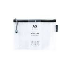 BOLSA ZIPPER BAG A5 EVA MATE AZUL SOFT GRAFOPLAS
