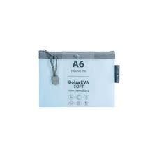 BOLSA ZIPPER BAG A6 EVA MATE AZUL SOFT GRAFOPLAS