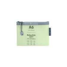 BOLSA ZIPPER BAG A6 EVA MATE MINT SOFT GRAFOPLAS