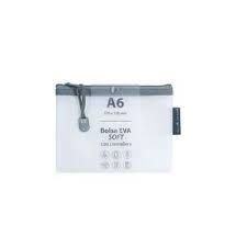 BOLSA ZIPPER BAG A6 EVA MATE BLANCO GRAFOPLAS