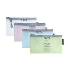 BOLSA ZIPPER BAG CHECK EVA MATE BLANCO GRAFOPLAS