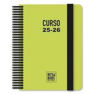 AGENDA ESCOLAR 25-26 A/6 D/P BITS&BOBS NEON VERDE GRAFOPLAS