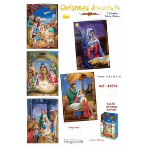 POSTAL NAVIDAD JERUSALEM ORO ARGUVAL