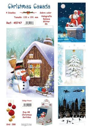 POSTAL NAVIDAD CANADA 3D ARGUVAL