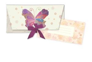 SOBRE REGALO LAZO + TARJETON MARIPOSA