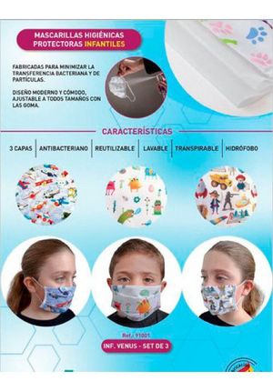 MASCARILLA HIGIENICA INTANTIL DECORADA