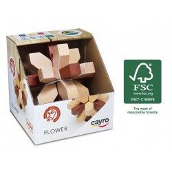 PUZZLE INGENIO MADERA FLOWER 11X11 9 PZS CAYRO