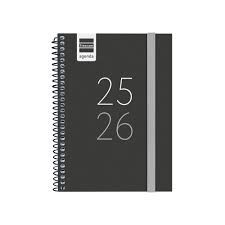 AGENDA ESCOLAR 25-26 1/8 S/V NEGRO FINOCAM