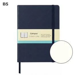 CUADERNO B5+ 80HJS 80GRS LISO URBAN LINE AZUL CAMPUS