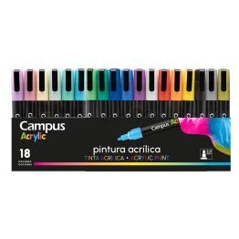 ROTULADOR ACRILICO PACK DE 18 COLORES CAMPUS